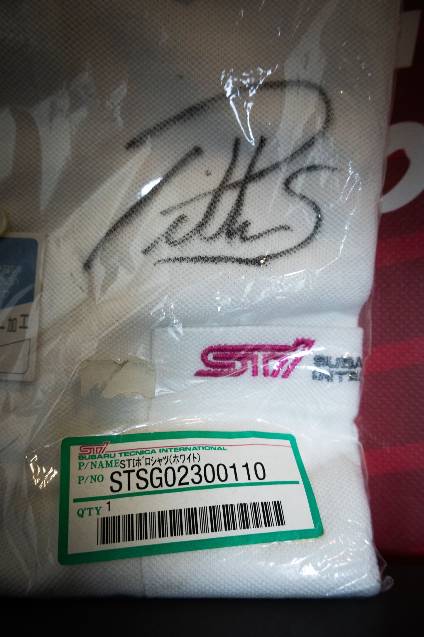VINTAGE STI WHITE POLO AUTOGRAPHED BY PETTER SOLBERG
