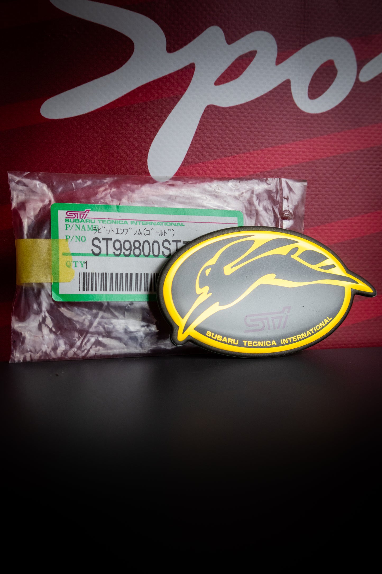 STI GOLD RABBIT EMBLEM