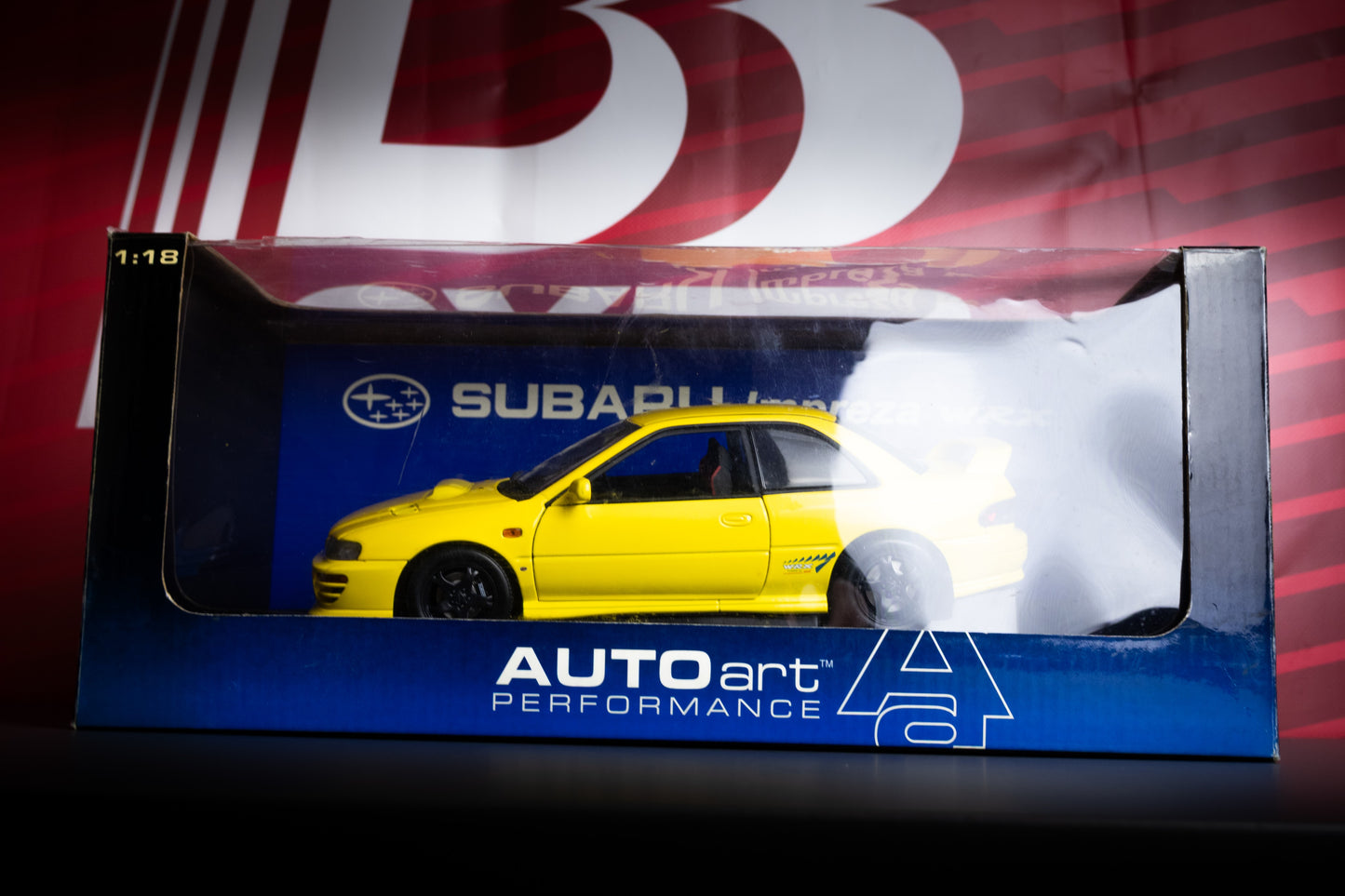 AUTOART GC8 IMPREZA TYPE R CHASE YELLOW (READ DESCRIPTION)