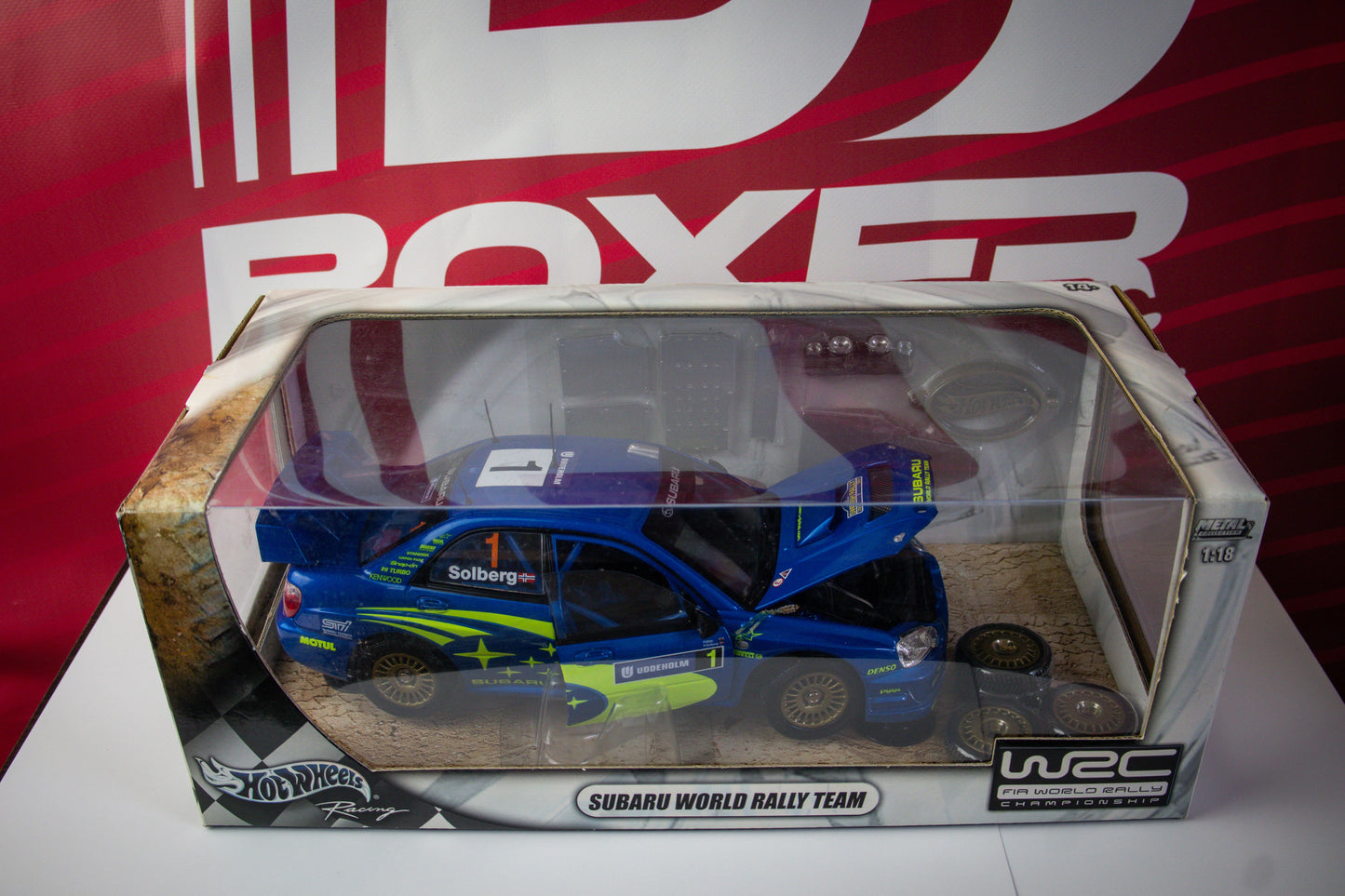 HOTWHEELS SUBARU STI WRC 1:18 SCALE SET