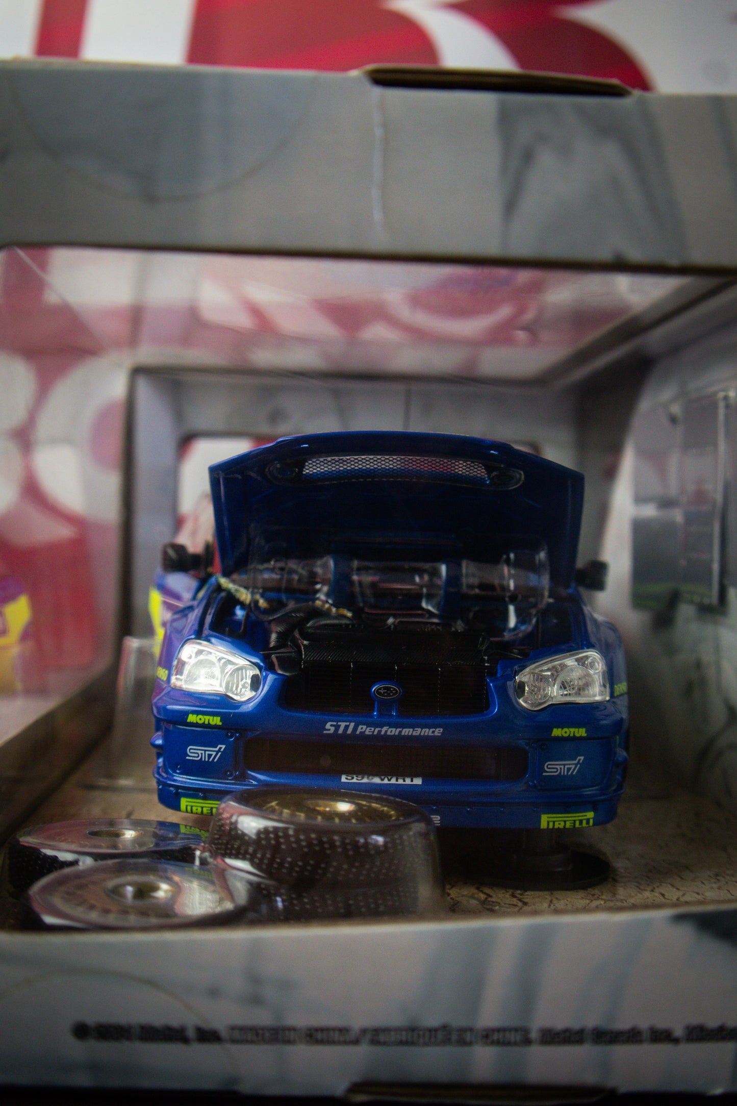 HOTWHEELS SUBARU STI WRC 1:18 SCALE SET