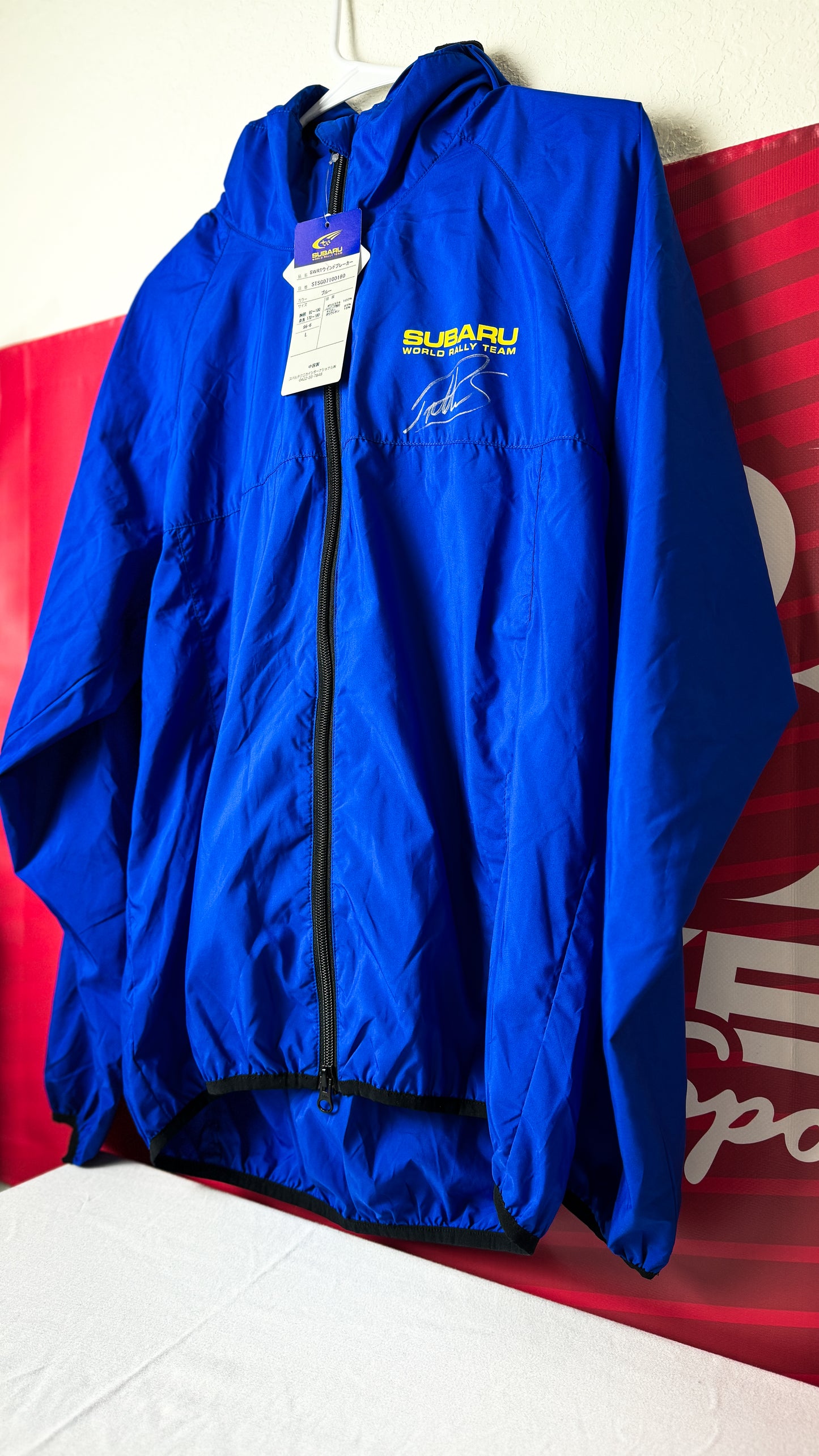 Subaru SWRT WRC Windbreaker Jacket Signed Petter Solberg