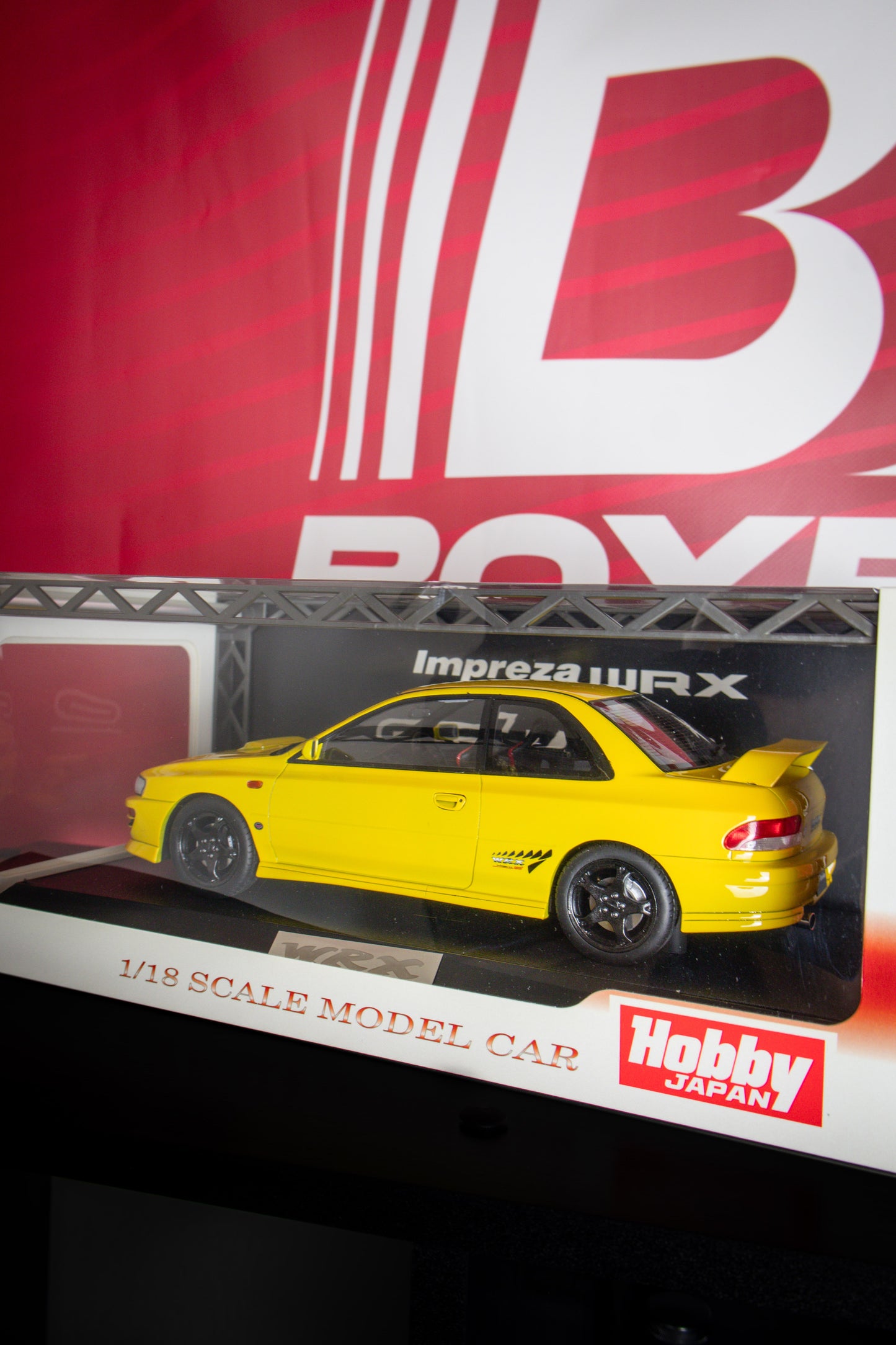 HOBBY JAPAN WRX STI TYPE R 1/18 DIECAST CHASE YELLOW