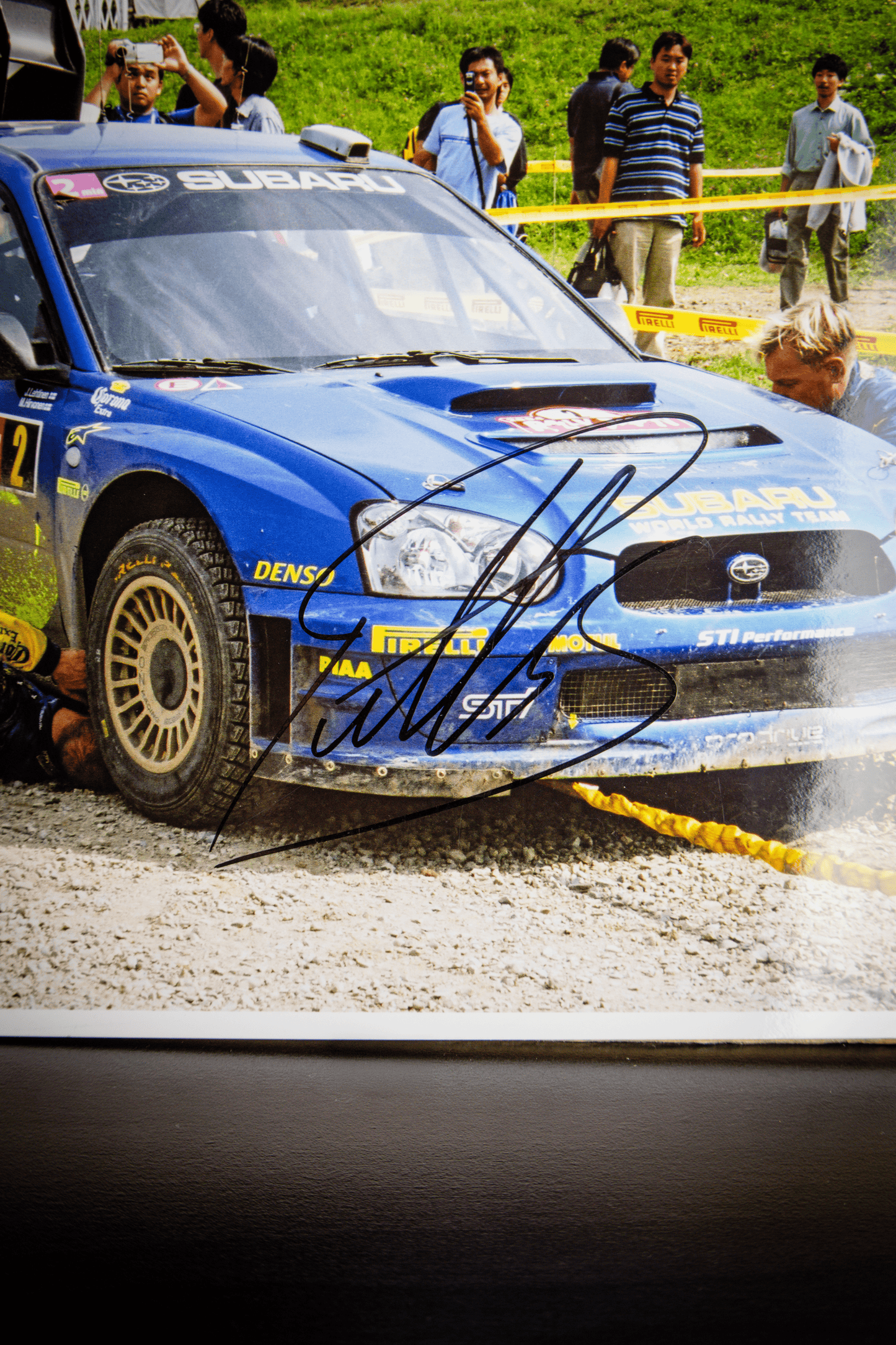 SUBARU RALLY JAPAN PICTURE AUTOGRAPHED BY PETTER SOLBERG