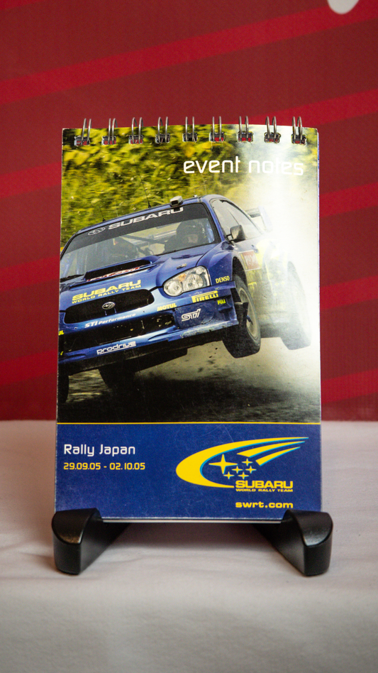 Subaru World Rally Team WRC Rally Japan Event Notes Notepad