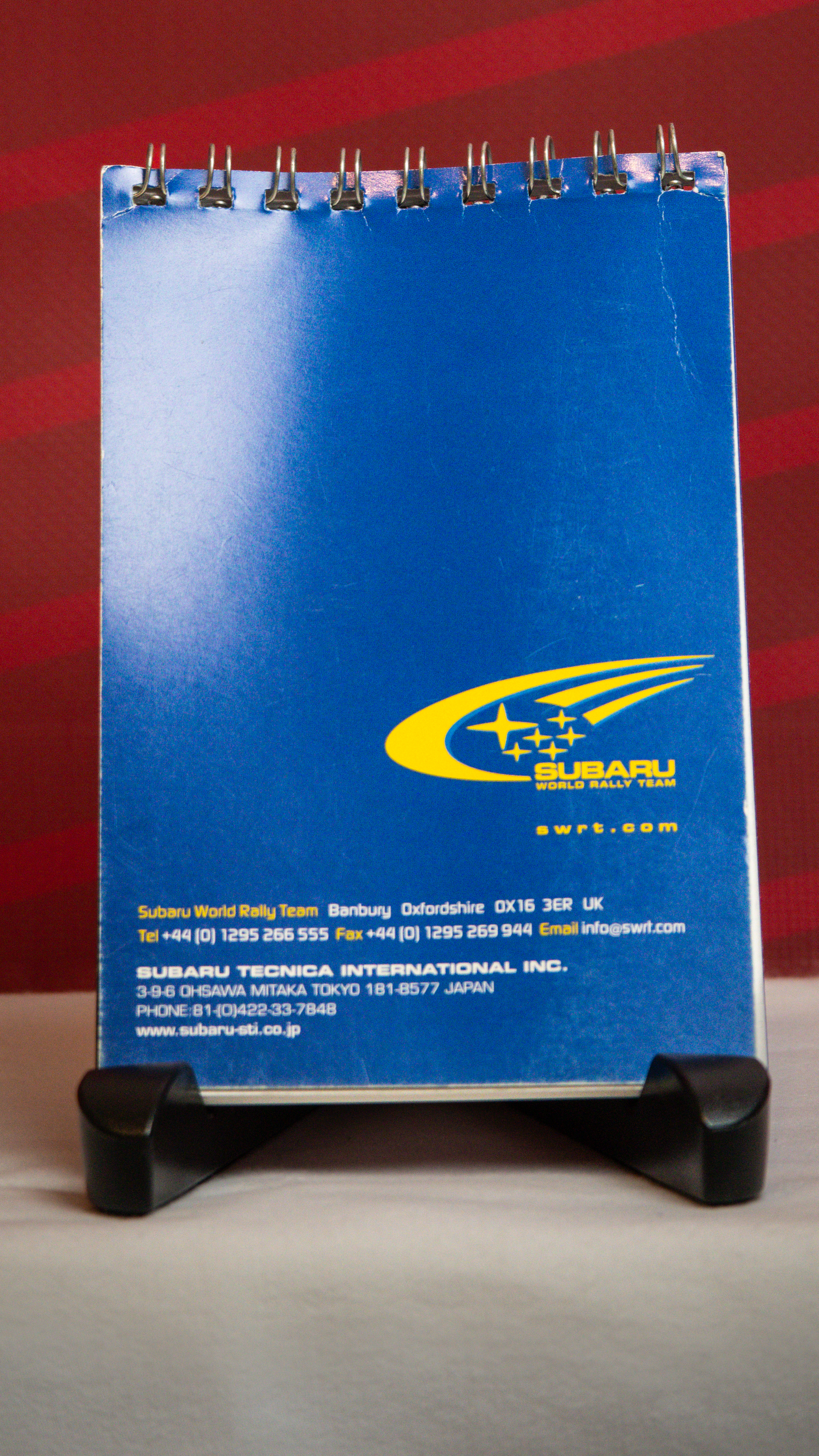 Subaru World Rally Team WRC Rally Japan Event Notes Notepad