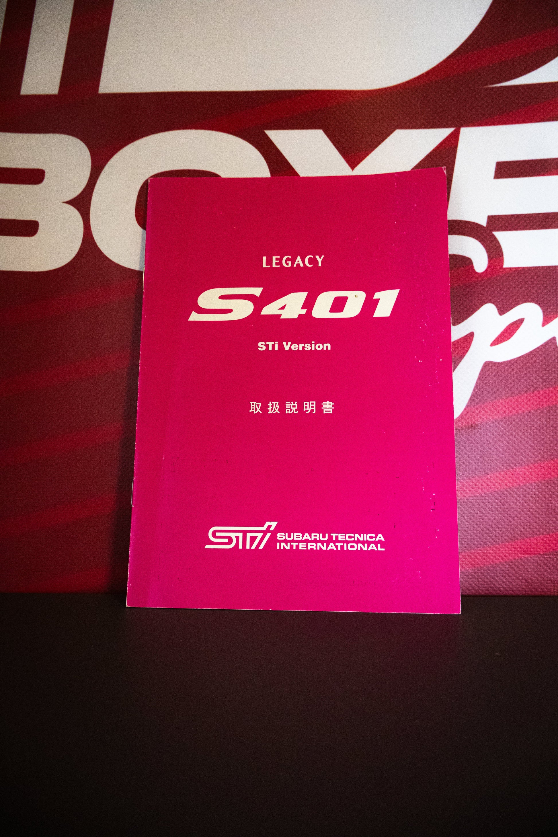 Subaru Legacy S401 owner's manual