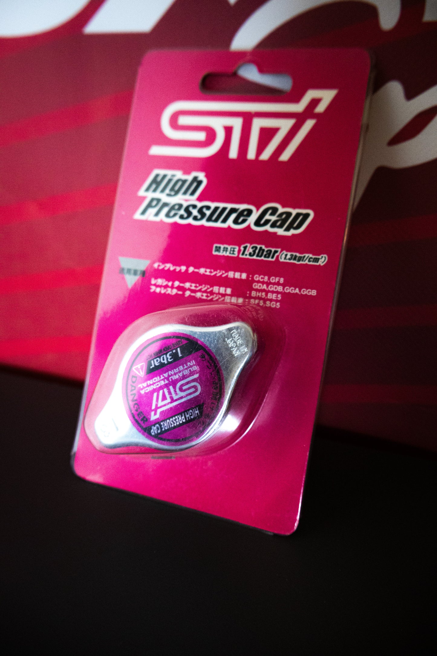 Subaru STi Pink Radiator Cap