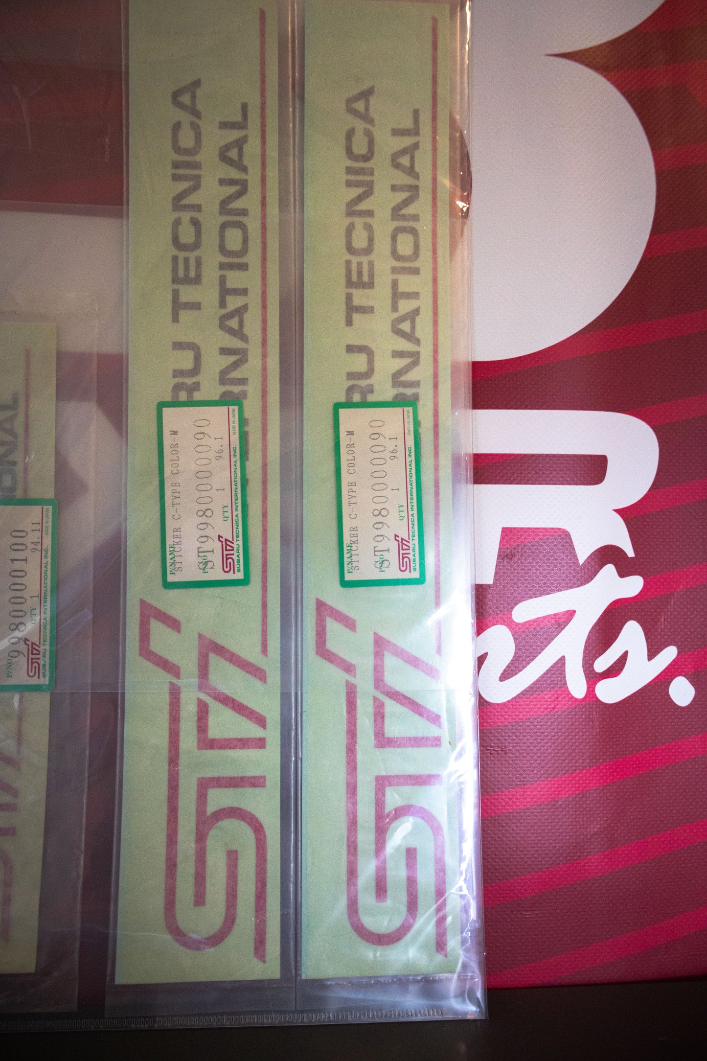 SUBARU STI GC8 OPTIONAL DECALS (SET OF 3)