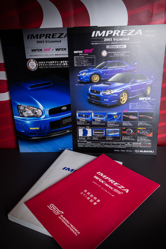 2003 SUBARU WRX STI V-LIMITED OWNER'S PACK