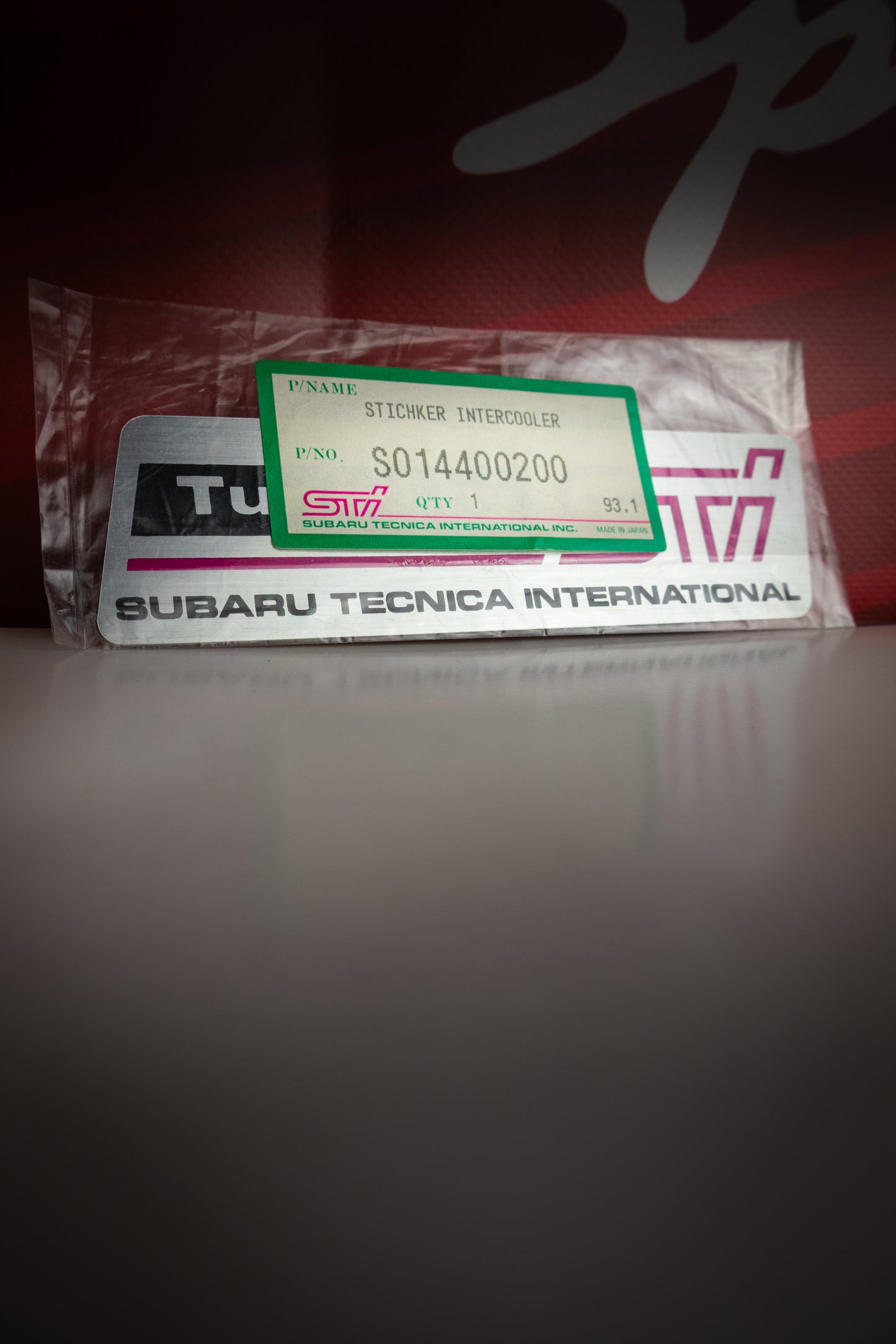 TUNED BY STI ALUMINUM DECAL NEW