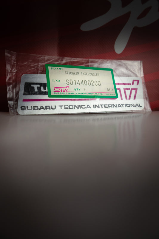 TUNED BY STI ALUMINUM DECAL NEW