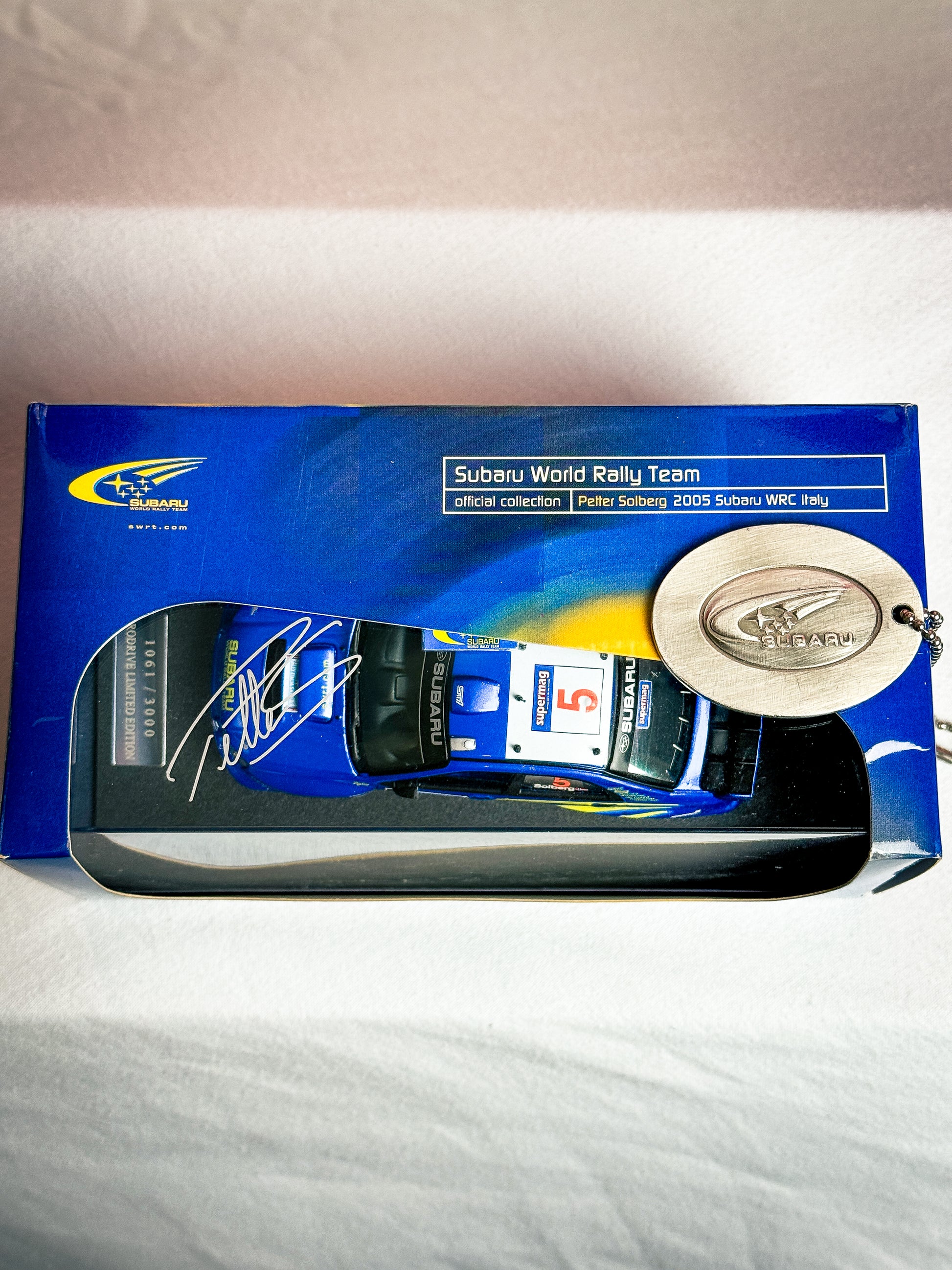 Petter Solberg Autographed Subaru Diecast