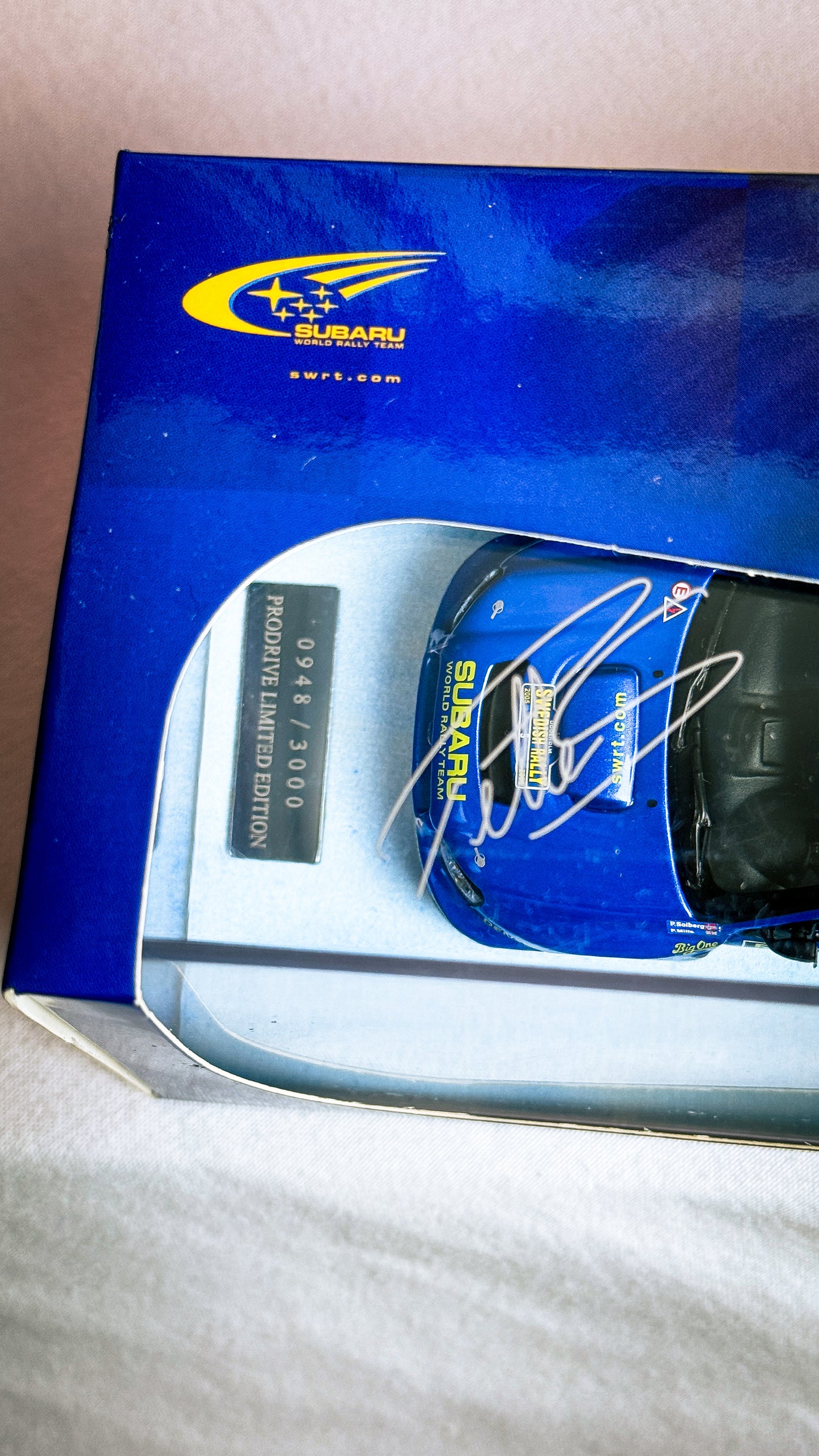 Petter Solberg Signed Subaru Prodrive WRC Diecast