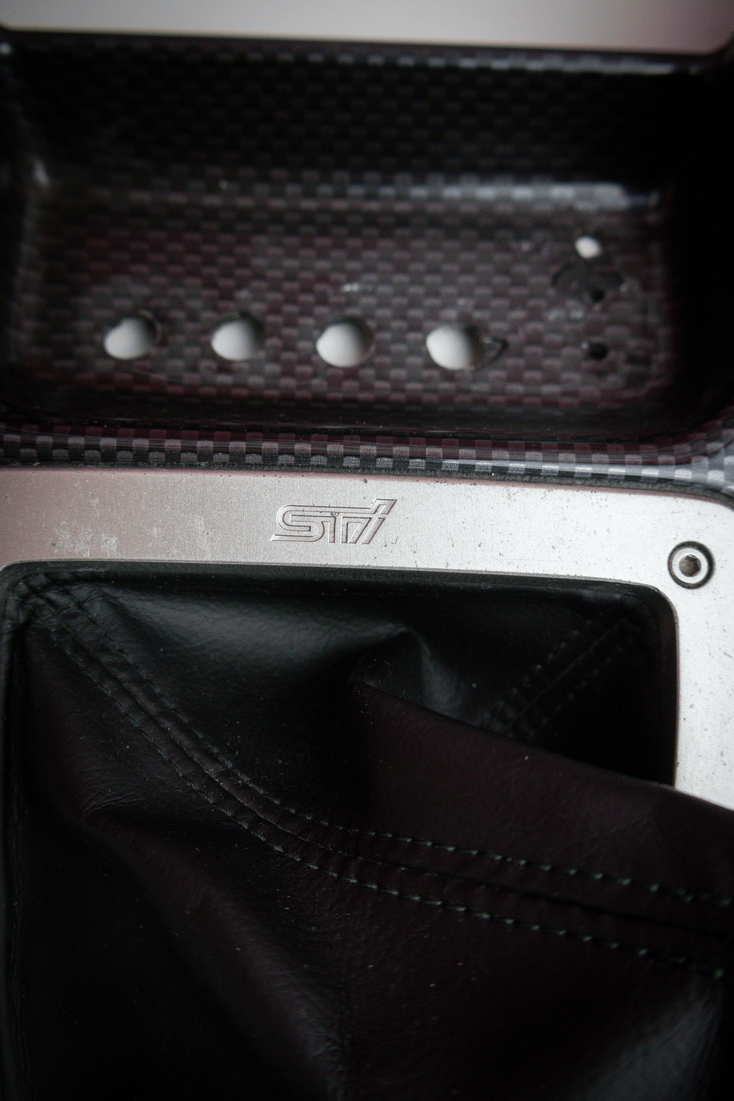 GENUINE SUBARU CATALOG OPTION GDB CARBON STYLE SHIFT PANEL
