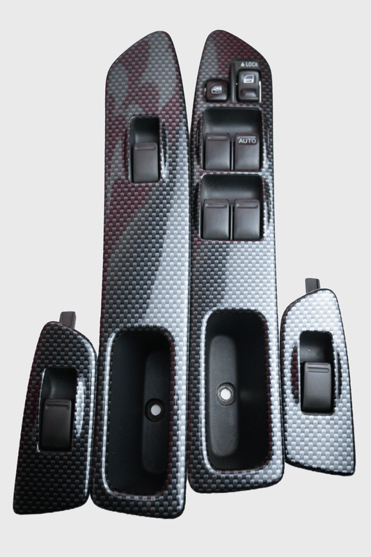 GENUINE SUBARU CATALOG OPTION CARBON STYLE WINDOW SWITCH PANELS RHD ONLY
