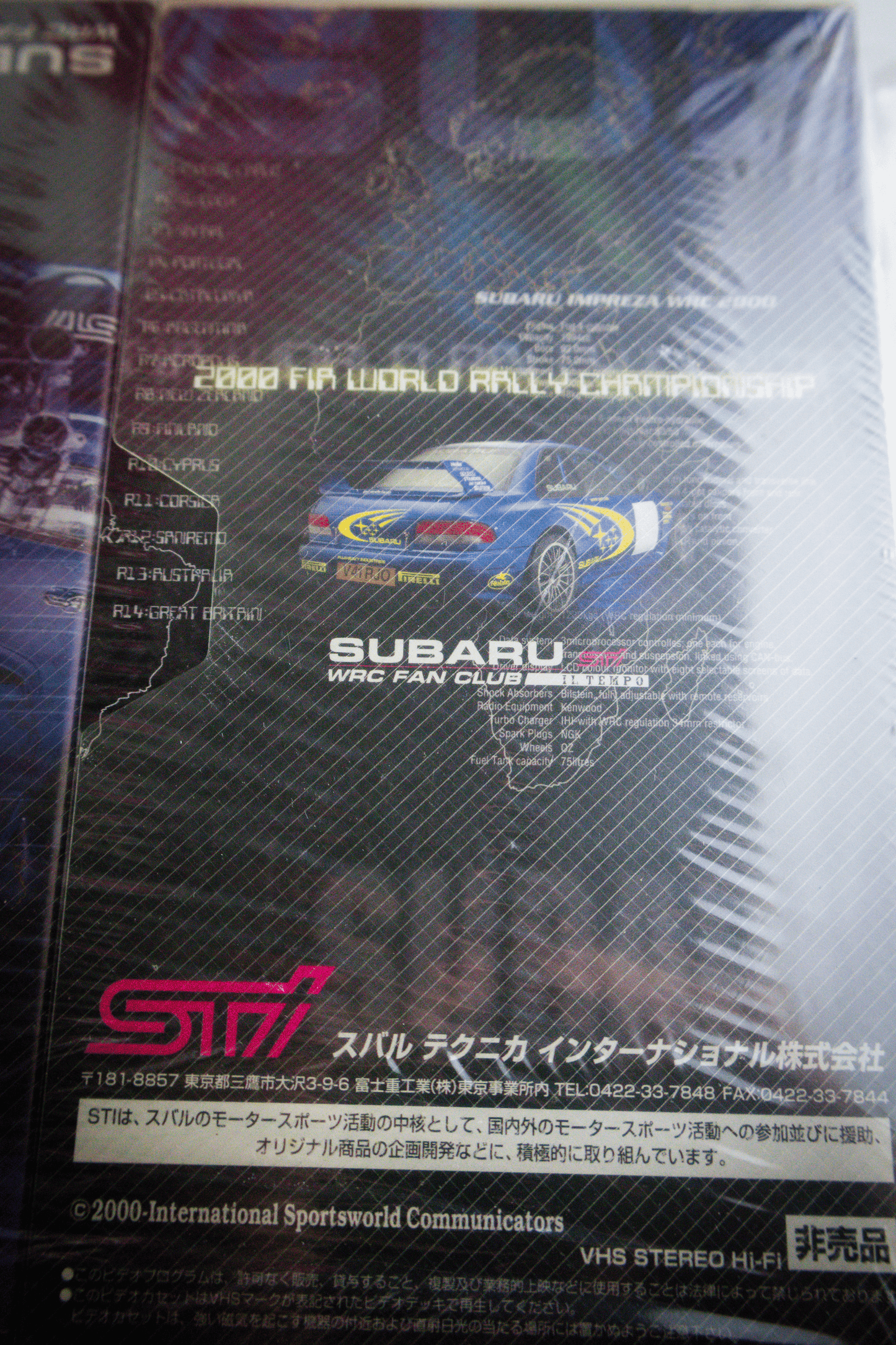 SUBARU WRC FAN CLUB VHS SET 2000