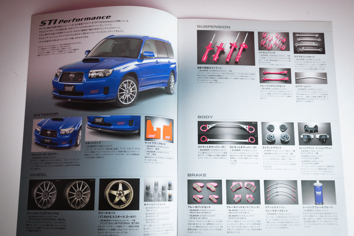 STI PARTS CATALOG FOR FORESTER