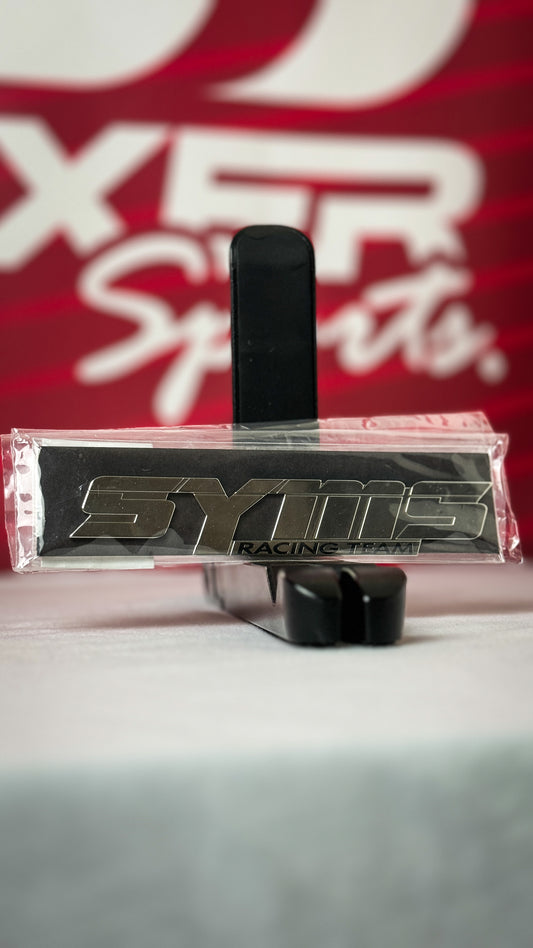 SYMS Racing Team metal badge emblem