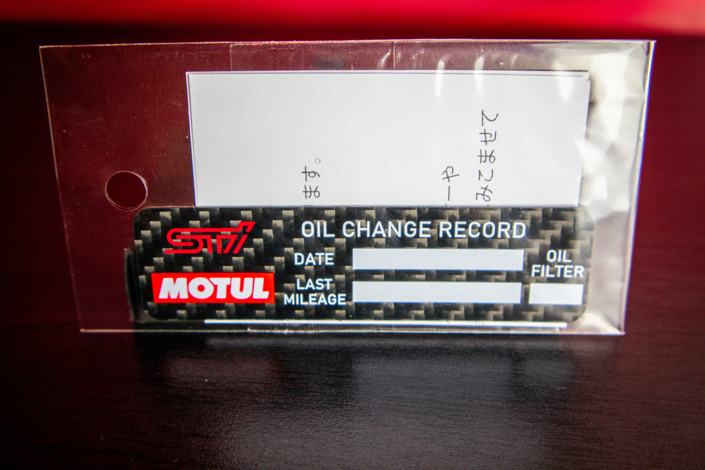 MOTUL X STI SERVICE PLATE