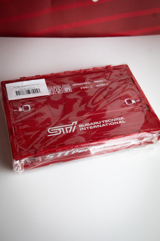 GENUINE STI COLLAPSIBLE STORAGE CRATE MEDIUM RED