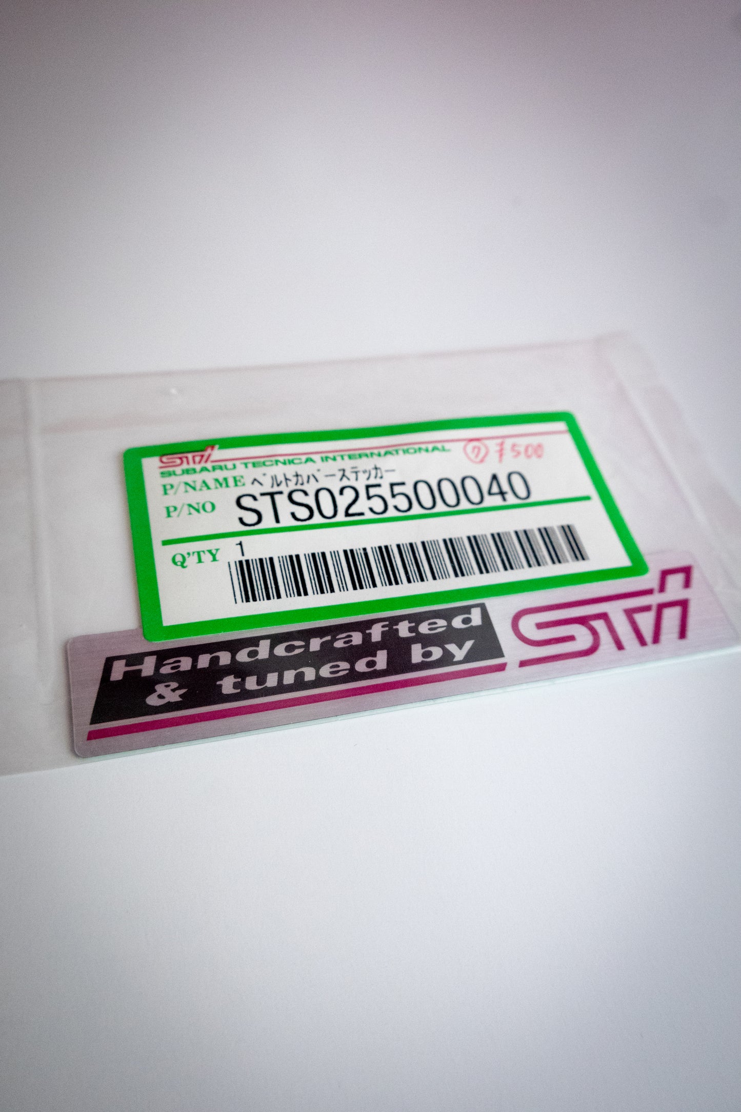 HANDCRAFTED AND TUNED BY STI DECAL